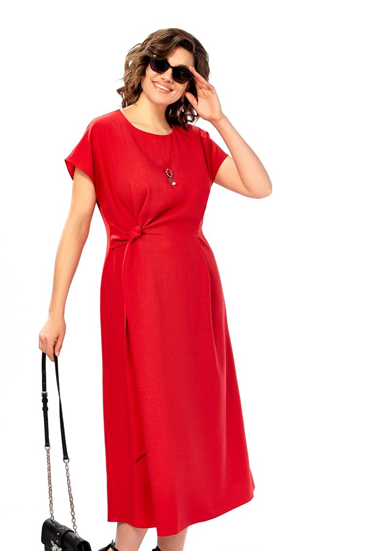 Dress Olga Style #S1019 krasnyj