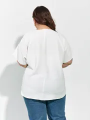 Bluzka DORA plus #0250-1 belyj