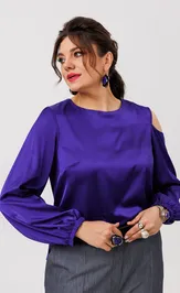 Bluzka Anelli Laurel 1595 indigo