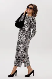 Dress Anelli Laurel #1755 Cherno-beloe kino
