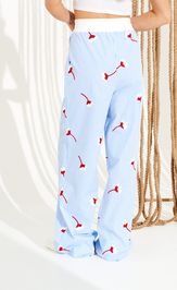 Брюки Elletto Life 12391 бело-голубой