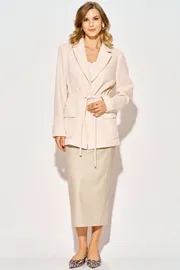 Skirt LAIKONY #L-924 sero-bezhevyj