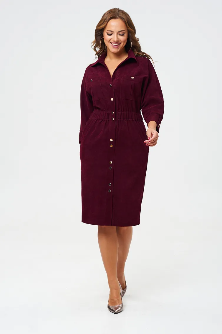 Sukienka VI ORO #VR-1153 marsala