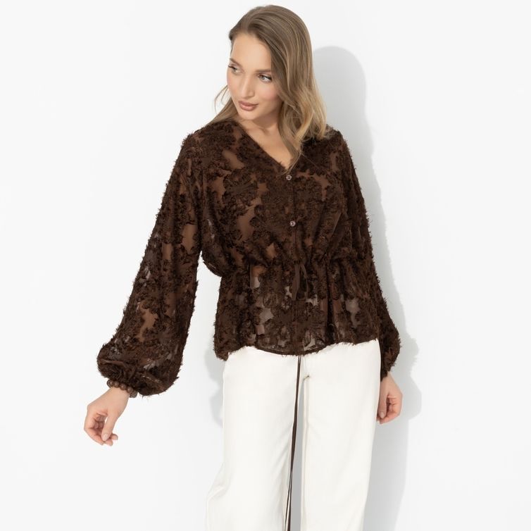 Blouse CHARUTTI #Gromche slov (shokolad)