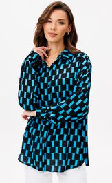 Blouse VIZAVI 735 cherno-goluboj