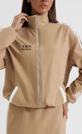 Бомбер V&N fashion 1183_бежевый