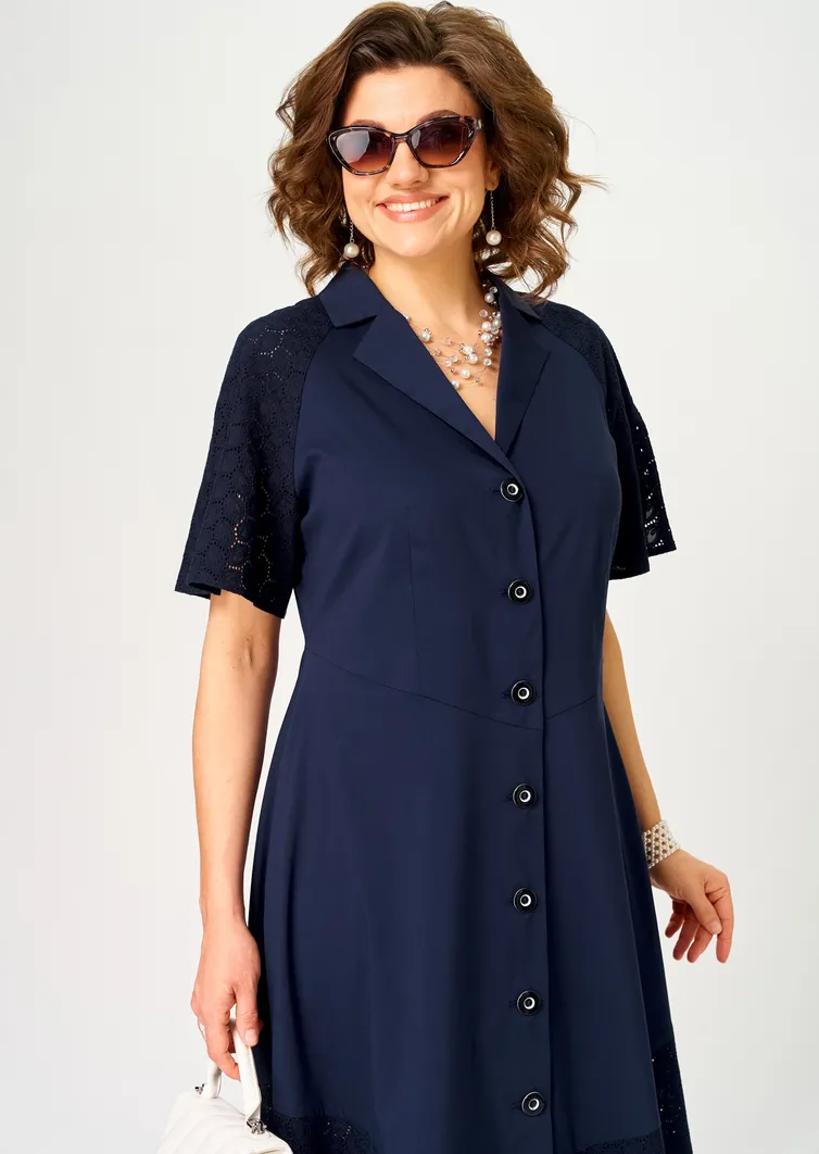 Sukienka EVA GRANT #7216 sinij