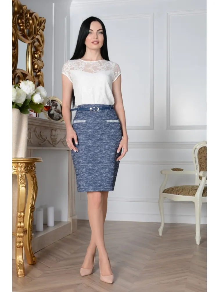 Spódnica Elite Moda #3086 sinij