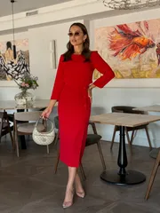 Dress Dilana Vip #2074 krasnyj
