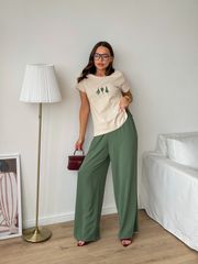Костюм Dilana Vip арт. 2139 бежевый/зеленый