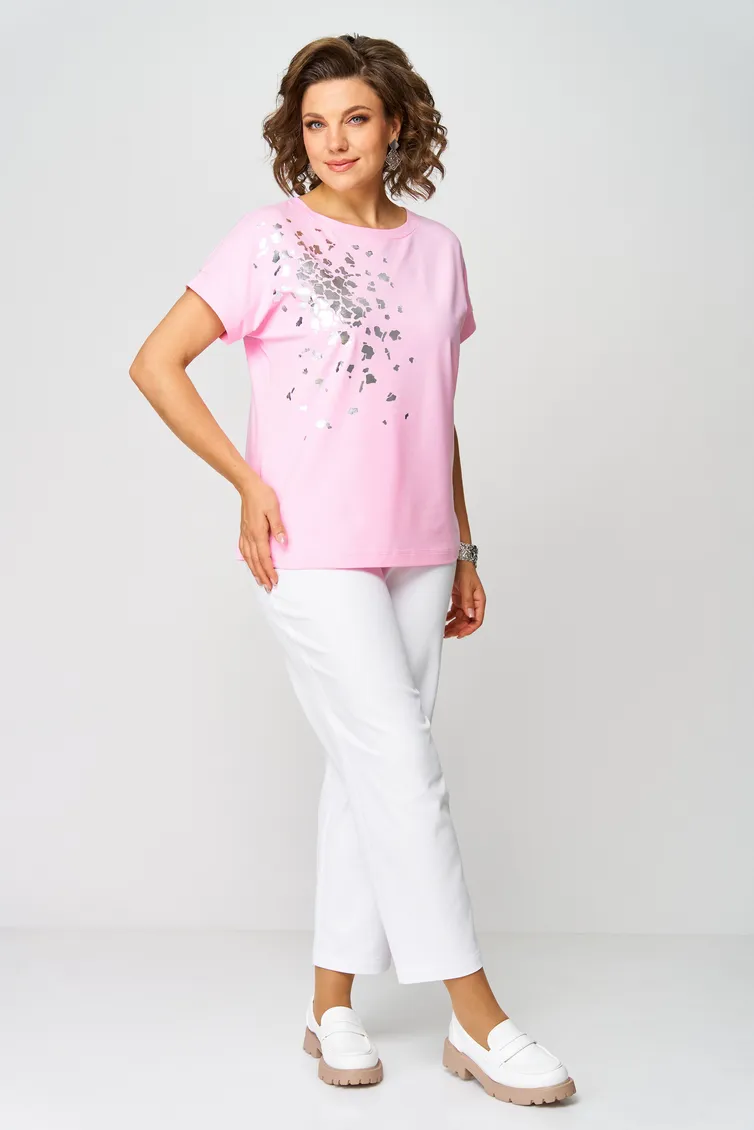 Блуза Rumoda арт. 2252 (короткий рукав) розовый