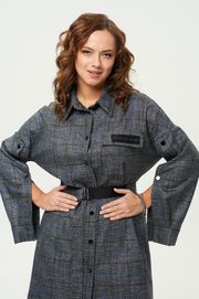 Платье GIZART арт. 5323 люрекс син клетка