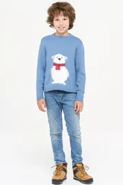 Skoczeki VAY KIDS #202-10059 sv.denim/mol/pajetki krasn/chern