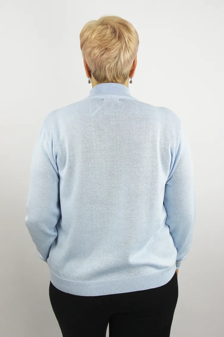 Sweter Polesie #S3632-21 1S1230-D43 kristalno-goluboj 158
