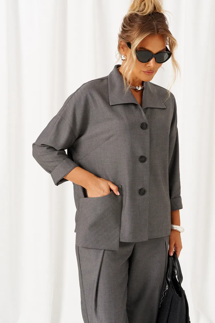Suit Beautiful & Free #6484 tyomno-seryj