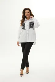 Bluzka MALI #623-049 belyj