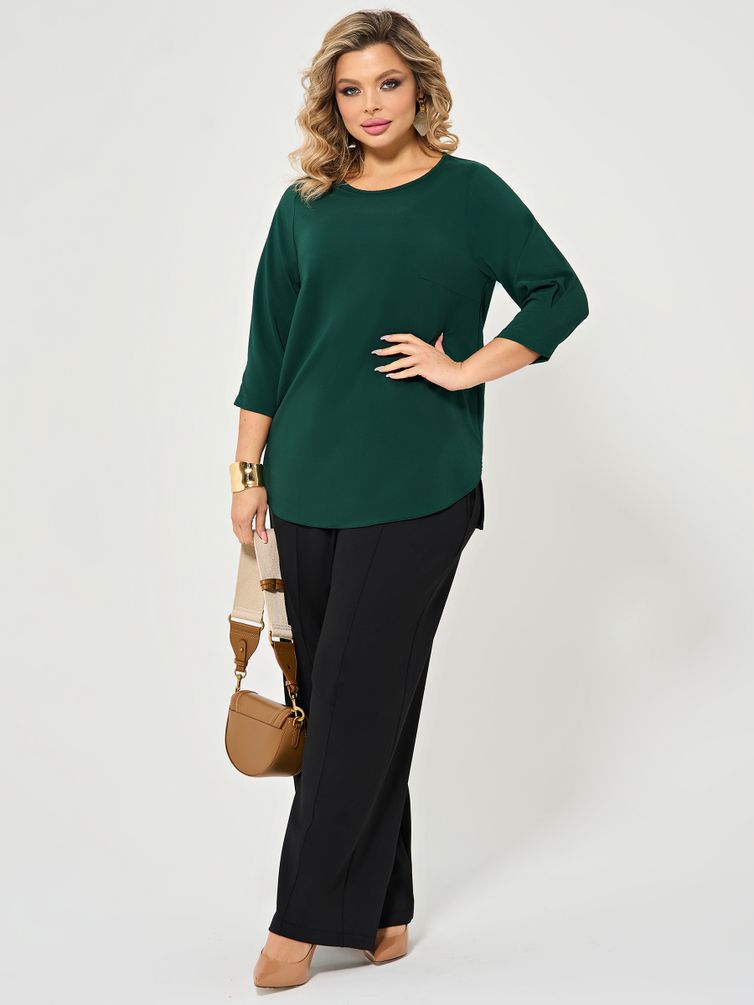 Блуза DORA plus арт. 0220-2 темно-зеленый