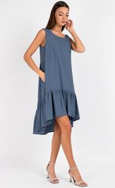 Dress VIZAVI 838 sero-sinij