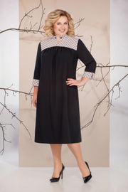 Dress Ivelta plus #1646 chern/pudra