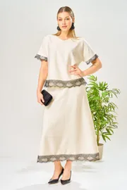 Костюм Ava fashion арт. М-196 молочный-шампанское