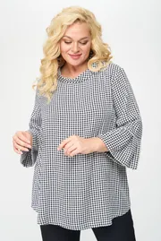 Bluzka Abbi #4022 belo-chernyj