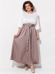 Платье Anastasia MAK арт. 1229 жемчужный+капучино