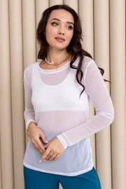 Blouse TOOK A LOOK & Angelika #AV-08s belyj