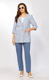 Set Тэнси 371 dzhinsovyj+belyj