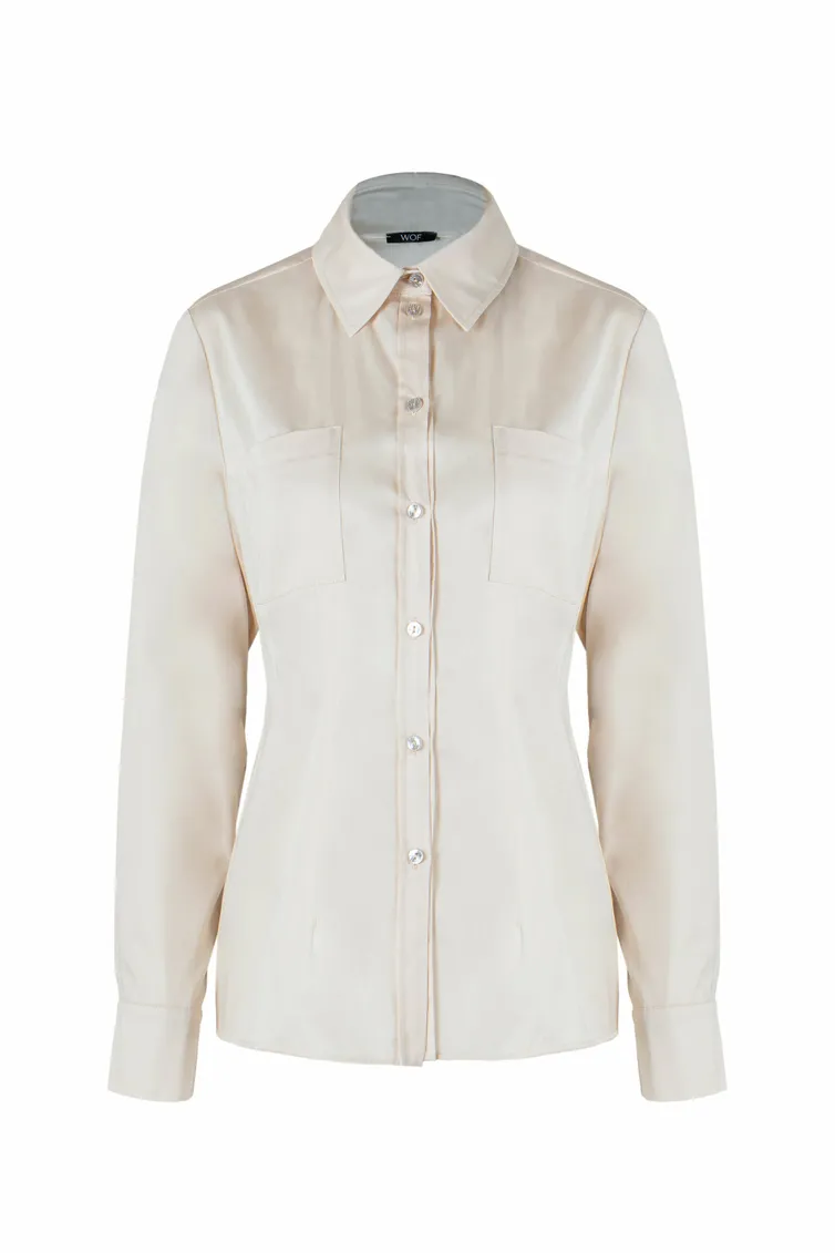 Blouse Elema #2K-1002 bezhevyj 164
