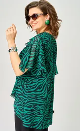 Блузка EVA GRANT 0198-1 изумруд