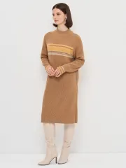 Платье Newvay арт. 9242-92034 ристретто/кварц/охра