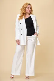 Spodnie BelElStyle #601-161 belo-molochnyj