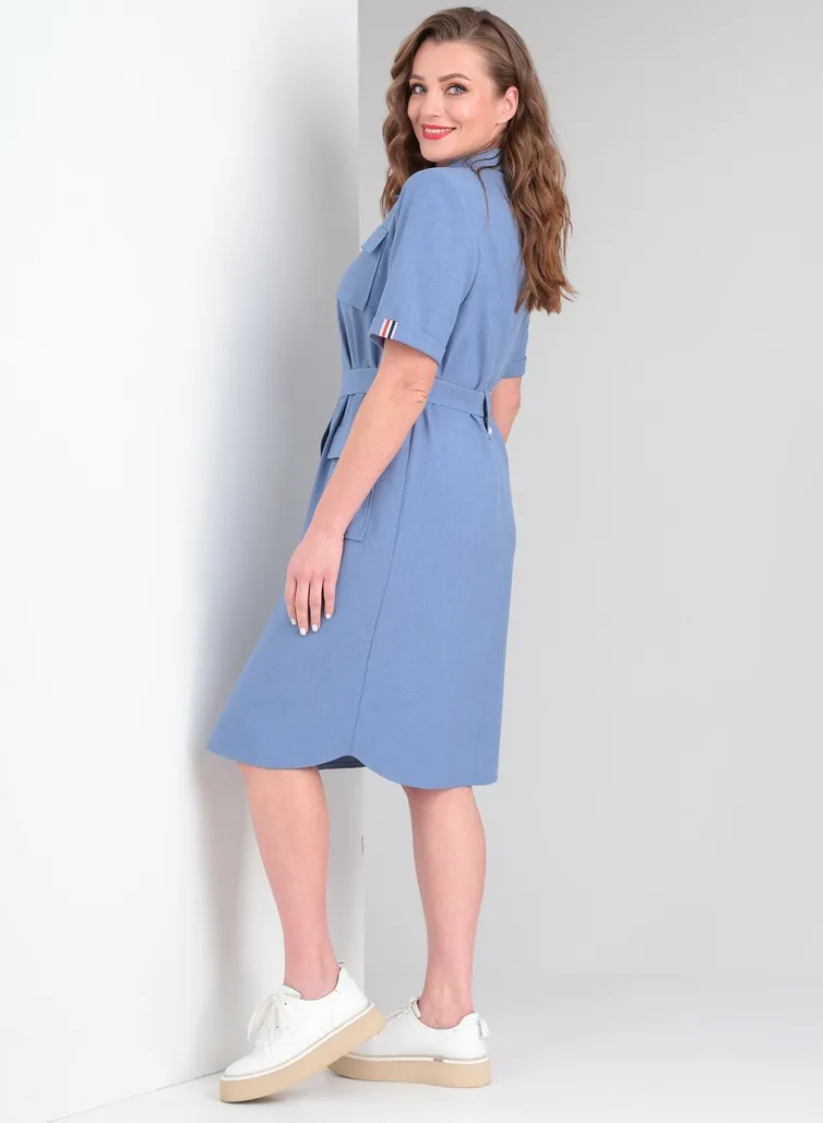 Sukienka Vilena-fashion #975 goluboj
