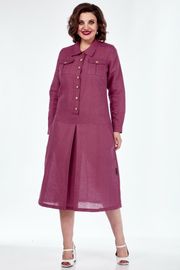 Sukienka Celentano #5017.1 len malinovyj