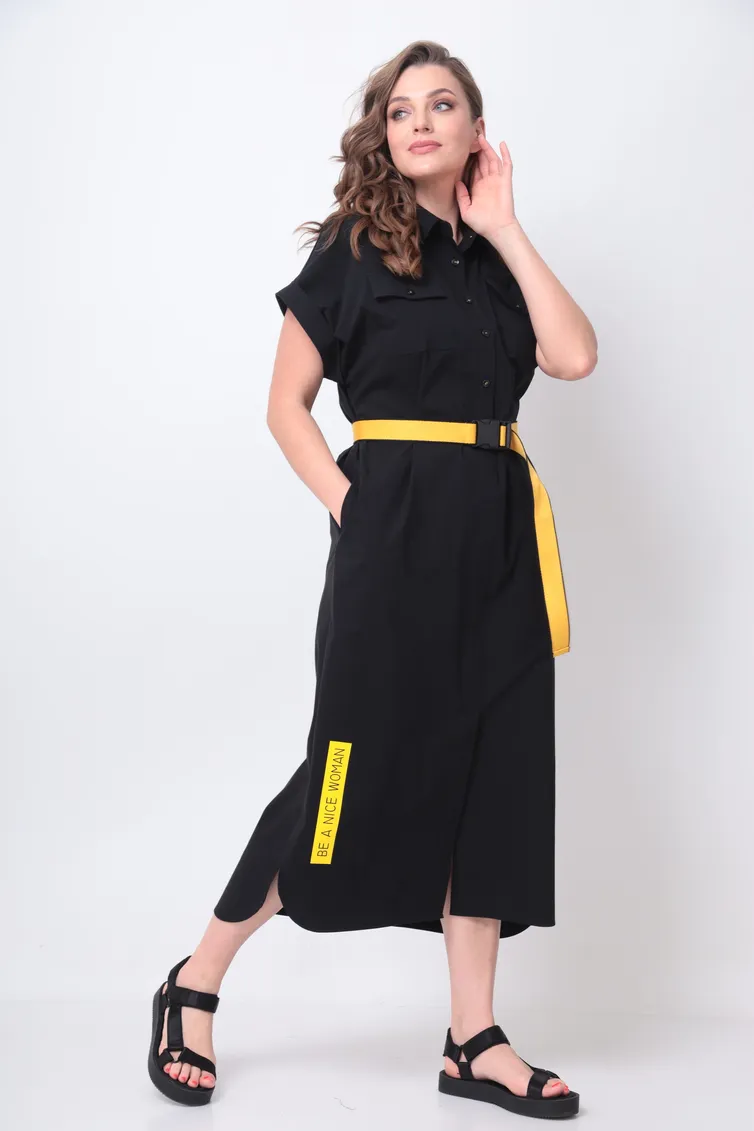 Платье Michel Chic арт. 993/2 черн, желт