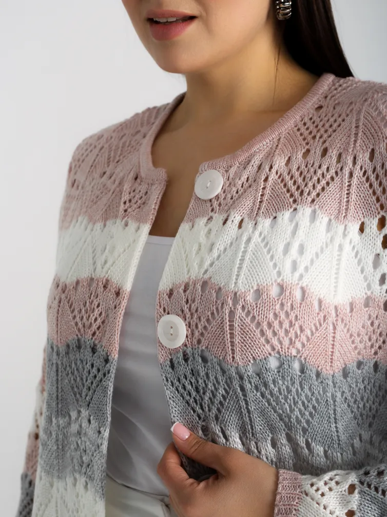 Sweter BONADI #1285 pudra-seryj