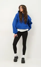 Bluza Z Kapturem Pirs 6504 vasilkovyj