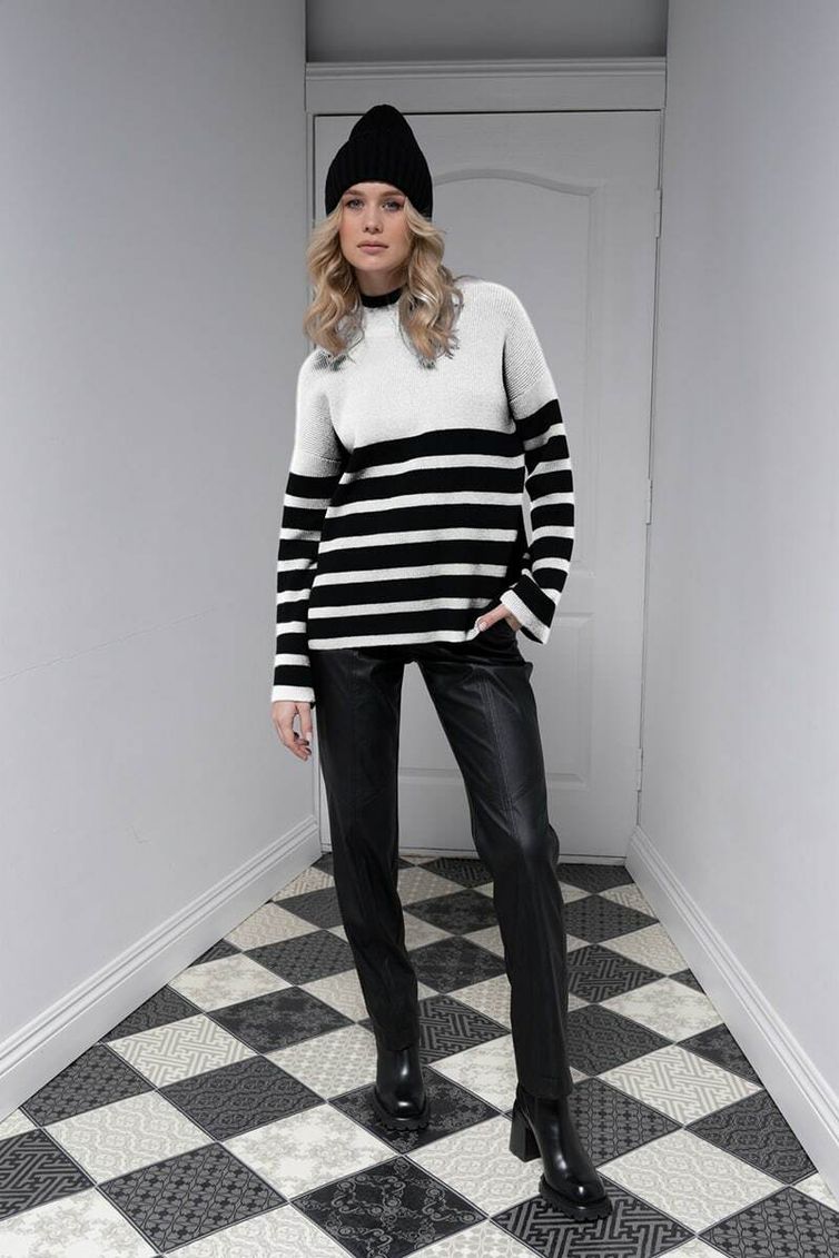 Джемпер Barbara Geratti арт. С4254BG черный/белый