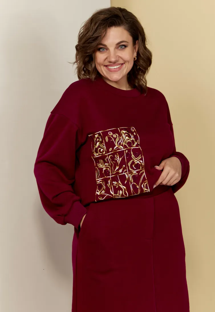 Garnitur Ava fashion #M-039.01 bordovyj