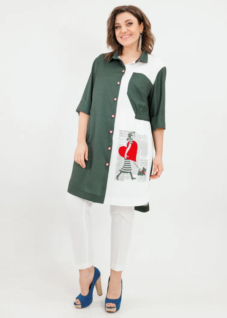 Zestaw SandyNA #13591 xaki+belyj