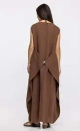 Платье FASHION CENTRE Л-4010 коричневый