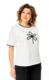 Блузки, туники Rumoda 2261 молочный-черный