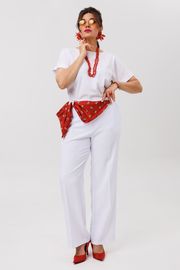 Trousers Anelli Laurel #1540.1 belyj den