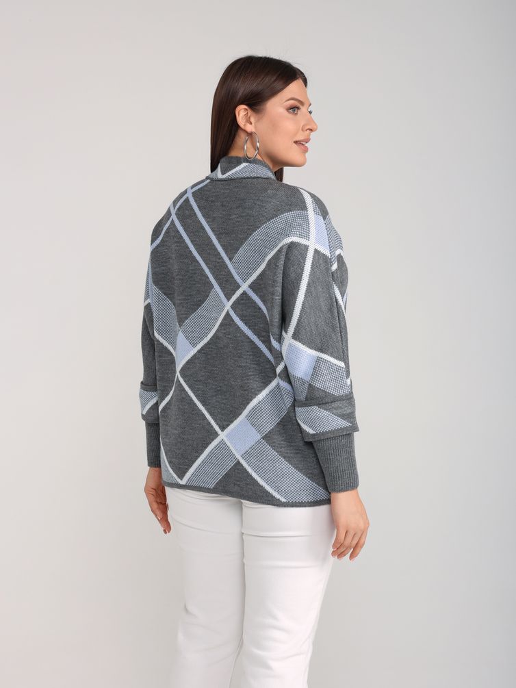 Кардиган BONADI арт. 1758 серый-голубой