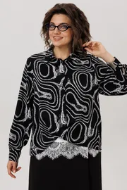 Blouse Anelli Laurel #1663 mramor nero