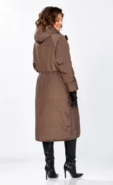 Пальто LS 8295 шоколад