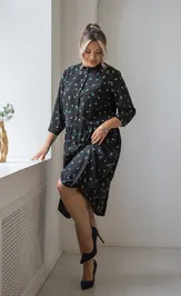 Платье NOVITA 1329 белые цветы
