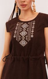 Sukienka Galean Style 894.2 korichnevyj