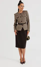 Костюм Galean Style 1014 А коричневый с черным
