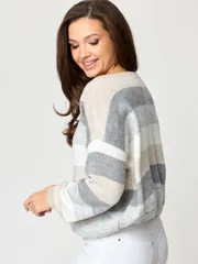 Jumper nika.pl #09013 Banera-1 svetlo-seryj